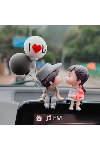 Sevimli Karikatür Çiftler, Araç İçi Sevimli Figürler, Biblo Hediyelik Oyuncak