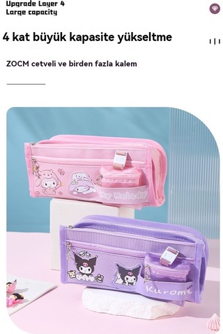 Aurora Mor Kulomiçok Fonksiyonlu Kalemçantası Mor