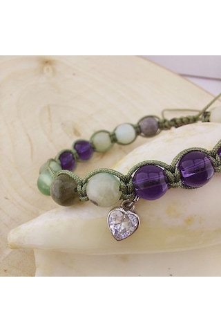 Vaoov 925 Ayar Gümüş Doğal Taşlı Stres Ve Depresyona Karşı Enerji Bilekliği