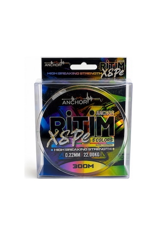 İp Örgü Misina - 8 Kat - Anchor Ritim X8 - 300mt - Ebruli - 0.22mm
