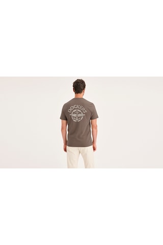 Dockers Graphıc Tee Traveler Logo Graphıc Tee Fo Erkek Kahverengi T-shirt - A1103 Kahverengi