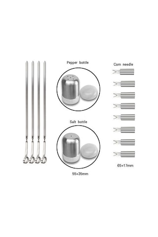 Wondernest 18'li Açık Sofra Seti Kamp Barbekü Piknik Alet Seti Çok Renkli Çok Renkli
