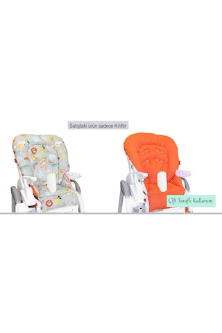 Leke Tutmaz Organik Mama Sandalyesi Minderi & Kılıfı Max-M Germanyg One Size Pembe