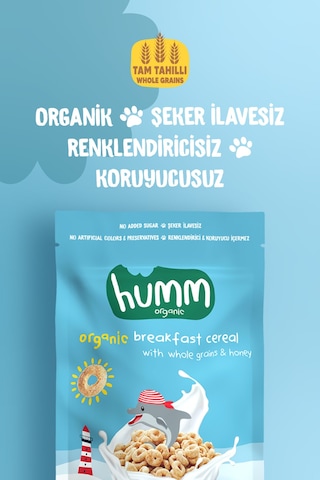 Organik Tam Tahıllı Ve Ballı Kahvaltılık Gevrek - 80g