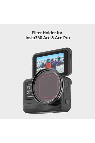 Teltree Insta360 Ace/ace Pro İçin 49mm Filtre Tutucu - Alüminyum Ve Silikon Malzeme - Spor Kamera Erişim Aracı