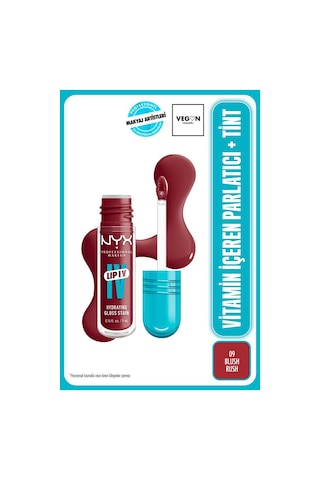 Nyx Professional Makeup Lıp I.v. Vitamin İçeren Parlatıcı + Tint - 09 Blush Rush