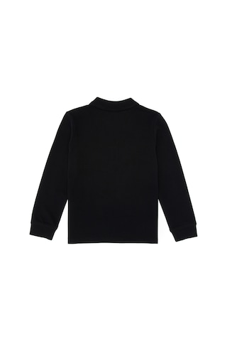 U.S. Polo Assn. Erkek Çocuk Siyah Basic Polo Yaka Sweatshirt 50313790-VR046