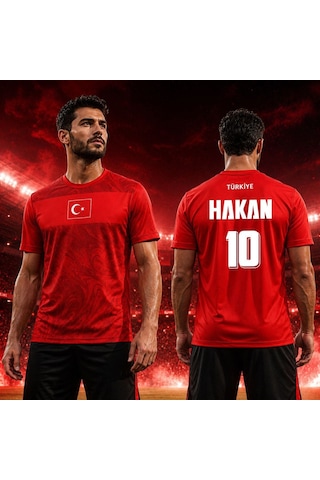 Bk Gift Kişiye Özel İsimli Ve Numaralı Baba&kız Set Türkiye Milli Takım Forması - Tek Yürek Milli Takım Ruhu Kırmızı