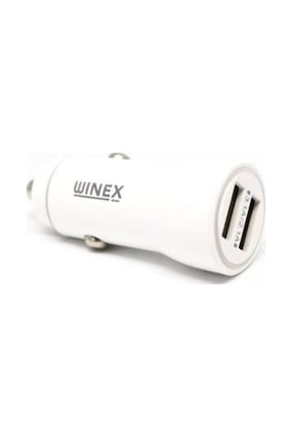 Winex W001 Usb A Çift Çıkışlı 3.1A Araç Şarj Aleti Beyaz