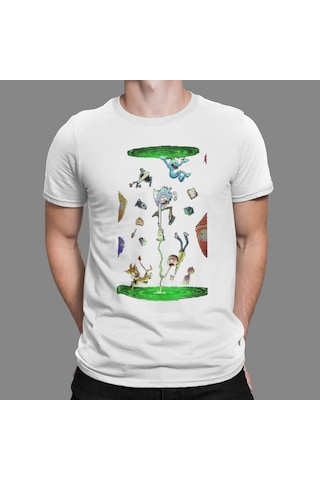 Rick And Morty Tshirt Bisiklet Yaka (551813521) Çok Renkli