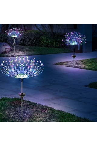 Suofeng Güneş Enerjili Bahçe Işığı - 120 Led Renkli, 8 Modlu, Su Geçirmez, Esnek Bakır Tel İle Dıy Dekorasyon Bahçe, Yol, Teras, Parti Çok Renkli