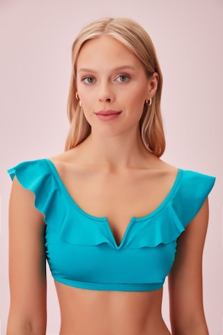 Suwen Volanlı Bralet Bikini Üst Sb24400096 Turkuaz