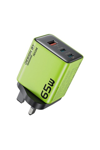 Wk Wp-u45 Keylour 65w Tip-cx2, Usb Gan Şarj Cihazı, Fiş: İngiltere Fiş Yeşil Yeşil