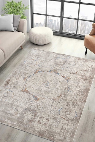 Paradise Mavi Terra Halı Yumuşak Oturma Odası Salon Çocuk Odası M Mavi
