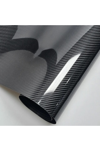 5D Hava Kanallı Ultra Parlak Kuvvetli Yapışkan Siyah Karbon Folyo