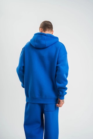 Mbb E-ticaret Erkek 3 İplik Oversize Kapşonlu Basic Sweatshirt Hoodie - Mavi