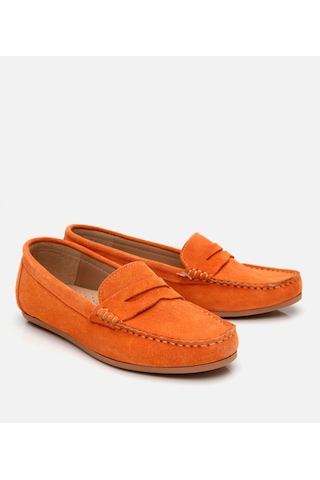 Hotiç Kadın Süet Deri Turuncu Günlük Loafer 01ayh306650a570 Turuncu