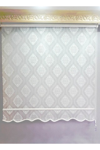 N11 Özel Osmanlı Motifli Damaks Çift Mekanizmalı Tül Stor Perde