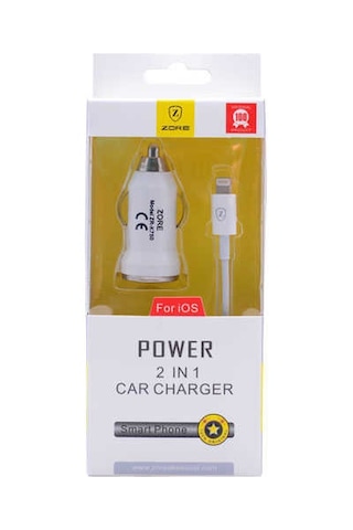 Ekılıf - Araç Şarj Seti Lightning Z-19 - Şeffaf - T4123 Şeffaf