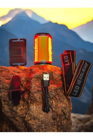 Forte Gt 6043 Bisiklet Arka Işık 4 Modlu 100 Lümen Usb Şarjlı Güçlü Arka Stop Sarı