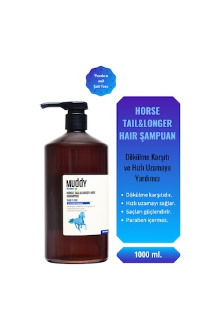 Muddy Dökülme Önleyici Horse Tail Şampuan 1 L + Onarıcı B-Tox Krem 1 L