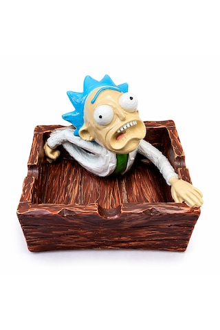 Rick Figürlü Seramik Küllük Dekoratif Karakter Tasarımlı Küllük