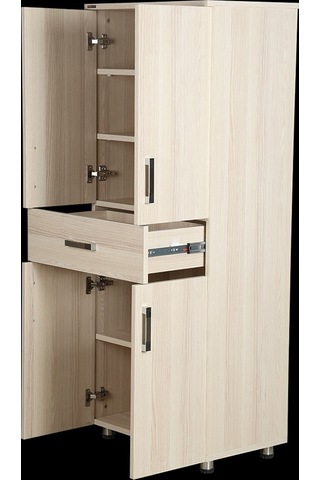 Çok Amaçlı Dolap Hard Parlak Carden Model Suntalem 4raf 1çekmece 150 Cm El Yapım Açık Kahverengi