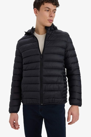 Defacto Su Geçirmez Slim Fit Dar Kesim Kapüşonlu Fermuarlı Şişme Mont N4661az25aubk27 Siyah