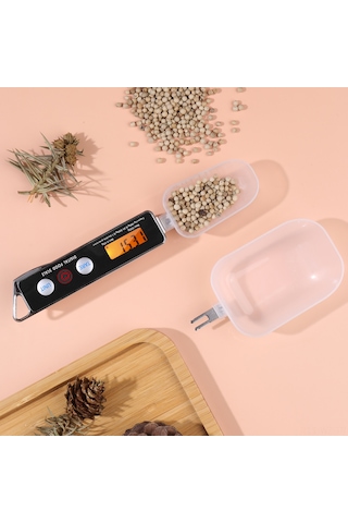 Wezone Dijital Mutfak Ölçü Kaşığı Tartı - 0.05g Hassasiyetli, 30ml+80ml Kameralar, 500g Kapasite, Siyah Pil Yok Siyah