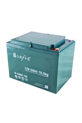 Safir Jel Akü 12 V - 58+ Ah 16.5kg 60 - 80 Ah Uyumlu