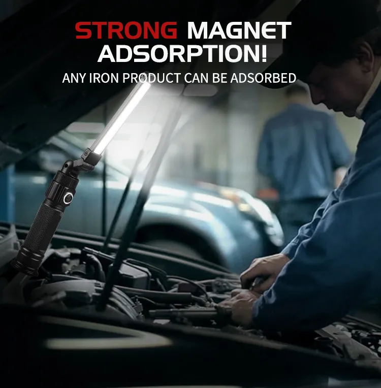 Rico Katlanabilir Şarjlı Led Lamba Mıknatıslı Fener 013-rc0035 beyaz