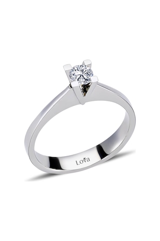 Lova F Renk 0,24 Karat Pırlanta Tektaş Yüzük - 1050114