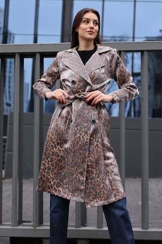 Bigdart 5853 Kruvaze Yaka Trençkot - M. Taba 001