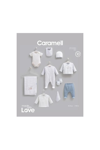 Cara Caramell %100 Pamuk Mini Travel 10 Parça Hastane Çıkışı Zıbın Seti Mavi Crml.ze2283.mav
