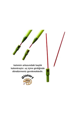 2.0 Mm Kırmızı Kalın Uçlu Versatil Kalem 1 Adet Ve 2.0 Mm Kalın Uç Kırmızı 2 Paket - Pembe Pembe