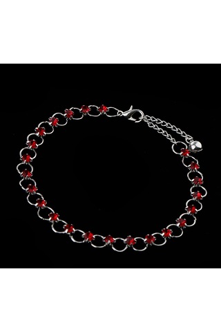 Homyl 26.5cm Moda Çok Renkli Bohem Gümüş Kaplama Kırmızı Kırmızı