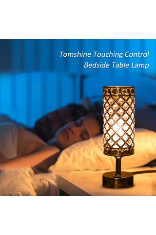 Lt131eu Tomshine Dokunmadan Kontrol Başucu Masa Lambası Ile Silver Diğer