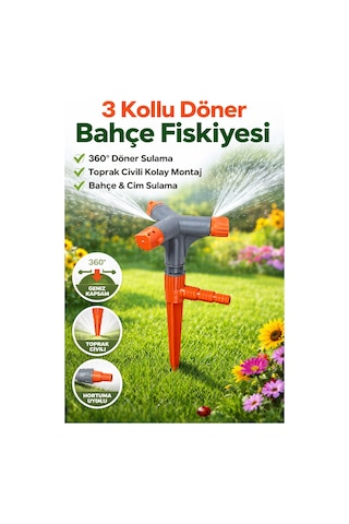 Dairesel Döner Fıskiye Kazıklı Bahçe Sulama Fıskiyesi Turbo Sprinkler Çim Bahçe Sulama Aparatı