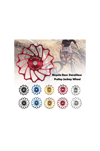 Ranyeek Lixada 7075 Alüminyum Alaşımlı Bisiklet Arka Vites Makarası - Hafif Ve Dayanıklı, 13 Diş, Kırmızı Çok Renkli