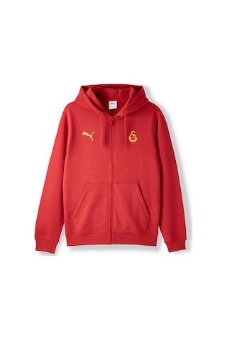 Gsstore Galatasaray Puma Fermuarlı Kapüşonlu Sweatshirt 78291001 Kırmızı