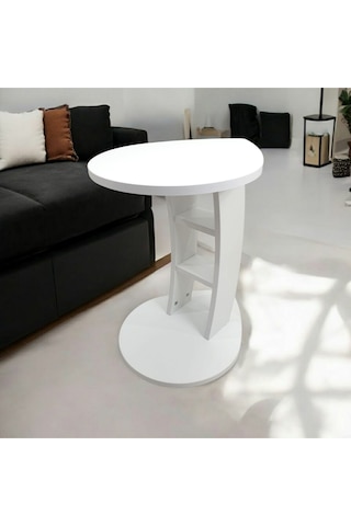 Yağmur Yan Sehpa-beyaz Beyaz