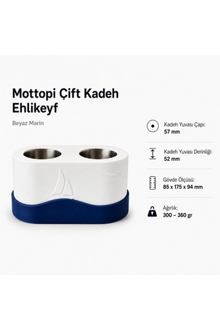Mottopi Marin Çift Kadeh Ehlikeyf,termojelli Kadeh Soğutucu,paslanmaz Çelik,bardak Soğutucu,içecek Soğutucu