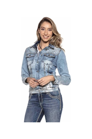 Wj174 Kadın Taş İşlemeli Kot Ceket 001