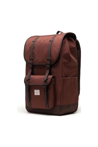 Herschel Supply Co. Little America 16"inç Laptop Uyumlu Sırt Çantası, Su İtici Kumaş, 30 L-13155 Bitter Çikolata/kavrulmuş Kahve