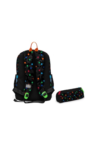 Coral High Okul Sırt Çantası Ve Kalemlik Seti - Siyah Petek Desenli Erkek Çocuk Setygn33210c