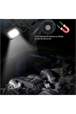 Mini Led, Anahtarlı El Feneri, Flash, Mıknatıslı , Su Geçirmez, Şişe Açacaklı , Şarjlı