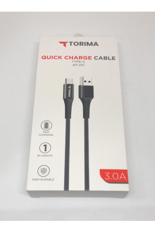 Lebron Şarj Kablosu Usb Type-c 3.0a Data Kablo Ap210 Siyah Hasır Örgü