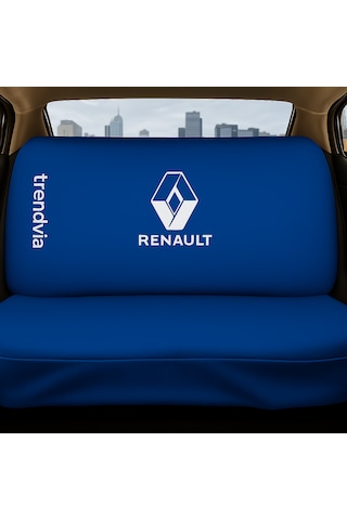 Renault Uyumlu Ön Arka Koltuk Kılıfı Penye Servis Tipi Oto Koltuk Koruma Seti Mavi