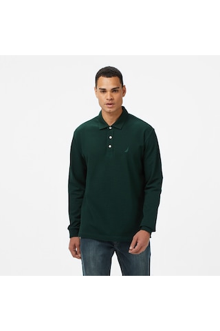 Nautica Erkek Yeşil Classic Fit Uzun Kollu Polo Yaka T-shirt 026 K57042t Yeşil