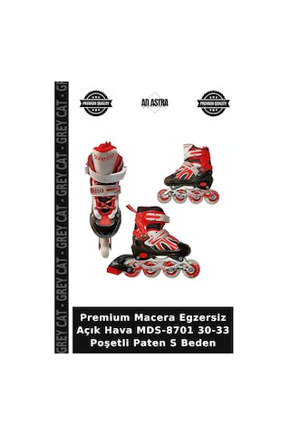 Premium Macera Egzersiz Açık Hava Mds-8701 30-33 Poşetli Paten S Beden Çok Renkli